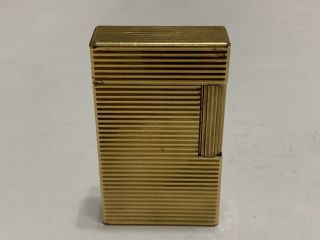 Vintage St Dupont Ligne 1 Gold Plated Horizontal Line M Lighter Made In France