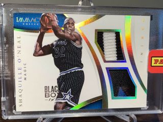 2014/15 Immaculate Shaquille O’neal 1 Of 1 1/1 Black Box 3 Color Magic Patch Ssp
