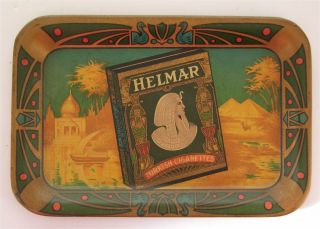Ca1920 Helmar Cigarettes Tin Lithograph Advertising Tip Tray Tin Litho Tray