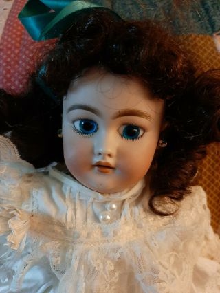 Antique 20 - Inch Simon & Halbig 1080 Doll In Old - Fashioned Dress