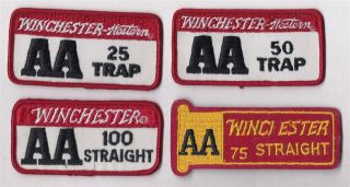 Skeet Shooting Winchester Aa 25 - 50 - 75 - 100 4 Patches