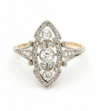 Vintage Art Deco 1.  14ct Antique Engagement Ring Circa 1920 