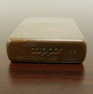 Zippo Solid Copper Lighter D 03 Limited Edition Marlboro Blend No 27 Windproof