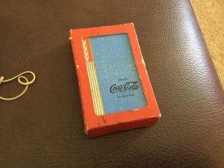 Vintage Coca Cola 1930s Deck Playing Cards Hund & Eger Bottling Co St.  Joseph Mo