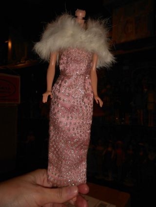 Japanese Exclusive Tagged Tammy Outfit Unknown Rare Sparkle Gown W/ Barbie Fur