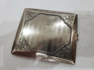 Vintage Silver & Enamel Cigarette /card Case / Holder.