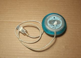 Vintage BONDI BLUE iMac mouse - M4848 Apple Mac - great,  USB 2
