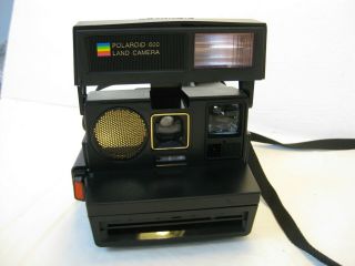 Vintage 1980s Polaroid 600 Land Camera Instant Film Strap Parts Repair Rainbow
