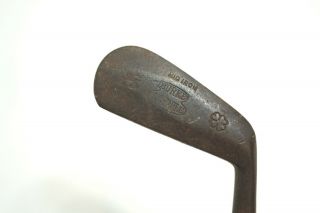 Antique / Vintage Burke Juvenile Mid Iron Hickory Wood Shaft Golf Club 37 " Long