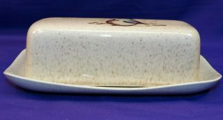 Vintage Redwing Pottery " Bob White " Dinnerware 1/4 Lb.  Butter Dish W/lid Usa Mcm
