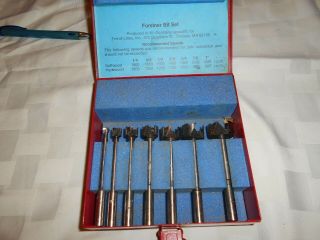 Red Fred Vintage Forstner Drill Bit Set Of 7 Made In W.  Germany