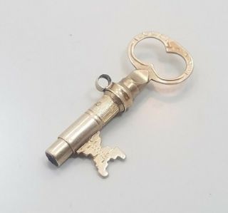 Unique Antique Victorian 10k Yellow Gold Pocket Watch Key Fob Charm