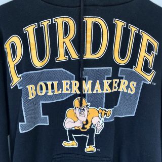 Vintage Logo 7 Purdue Boilermakers Men’s Size Large Hoodie Sweatshirt Hoodie VTG 2