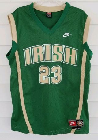 Lebron James 2003 Nike High School Jersey Sewn Stitched Letters Svsm Irish 23 M