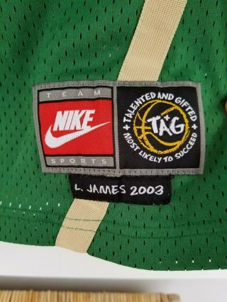Lebron James 2003 Nike High School Jersey Sewn Stitched Letters SVSM Irish 23 M 3