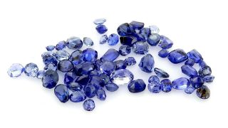 Mixed Antique Blue Sapphires 6.  32ct Natural Loose Gemstones.
