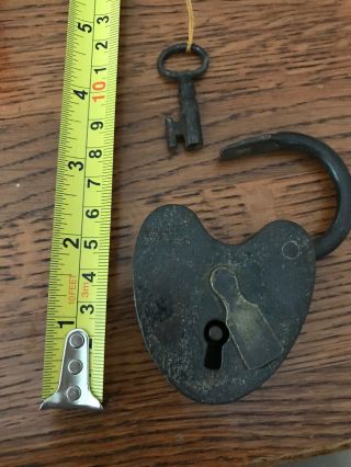 Vintage Antique Padlock W/key