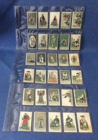 30 X Wills Pirate Cigarette Cards - Chinese Costumes,  All Different,  Good Conditio