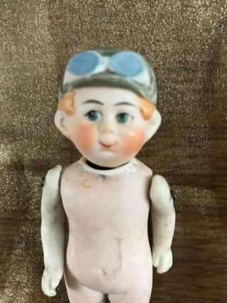 4 1/4” Tall All German Doll - Antique—googly