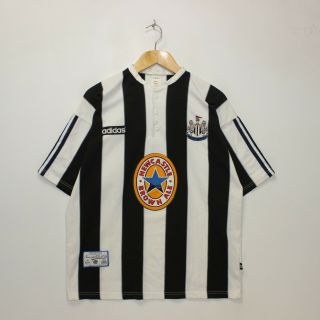 Vintage Newcastle United Adidas Premier League Jersey Size Large Striped 90s