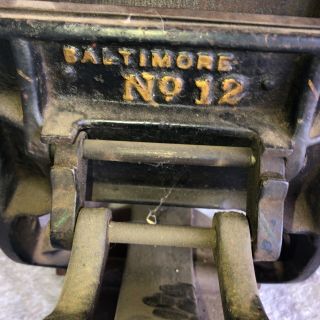 ANTIQUE / VERRY RARE BALTIMORE 12 PRINTING PRESS FROME THE LATE 1850 2
