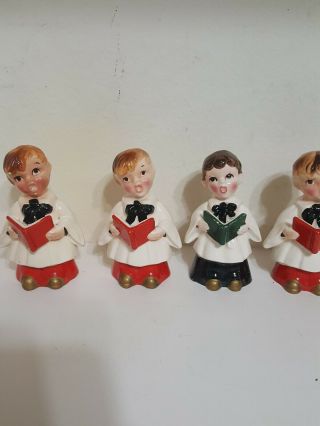 Vintage Kreiss Christmas Choir Boys Caroler Singer Figurines Napco