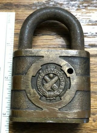 Antique Vintage Yale Padlock - Ordinance Department Usa - No Key