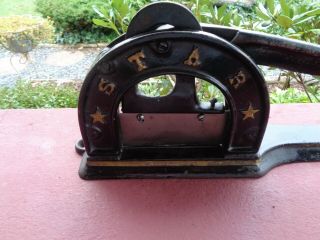 Early Griswold Cast Iron Tobacco Cutter Paint And Striping -