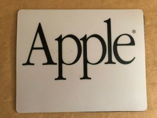 Vintage Apple Mouse Pad Text Logo Gray & Black Macintosh Computer
