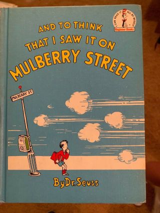Vtg Dr Seuss And To Think I Saw It On Mulberry Street 1937 1st Book Club Edition