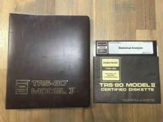 Trs - 80 Model Ii Software Statistical Analysis W/ Disk 26 - 4540 Tandy Radio Shack