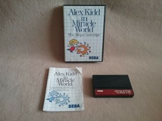 Vintage 1986 Sega Master System Sms Game Alex Kidd In Miracle World Complete
