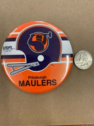 Vintage 1983 Pittsburgh Maulers Pin - Usfl - Ex Cond.  - - Defunct League