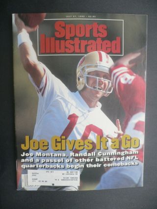 Sports Illustrated July 27,  1992 Joe Montana Cunningham Riddick Bowe Jul 