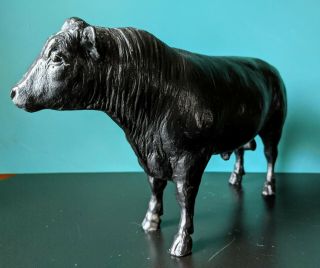 Rare Vintage Breyer Horse Animal 365 Black Angus Bull Livestock 3