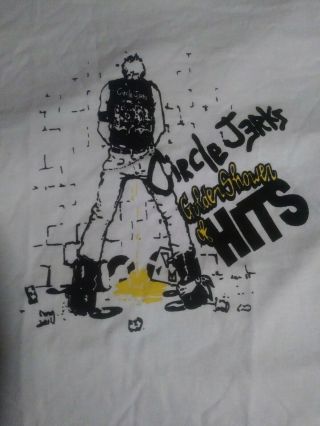 Large Circle Jerks Vintage Punk T - Shirt Golden Shower Of Hits