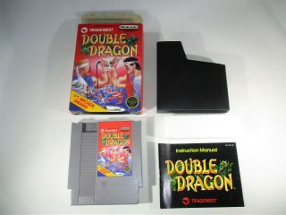 Vintage 1988 Nintendo Nes Double Dragon Cib Round Seal