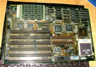 Ibm Pc Um 486 V Aio Rev 2.  0 Processor Board W/memory Chips/modules Intel Dx2