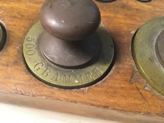 Vintage British Brass Apothecary Scale Weight Set.  14 Weights - 1 Gram To 1 Kilo 3