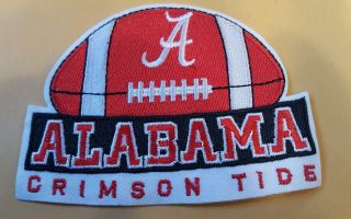 Alabama Crimson Tide Vintage Embroidered Iron On Patch Football Champions 4x3 "