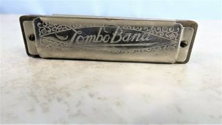 Vintage Tombo Band Wood And Metal Harmonica - Made In Occupied Japan