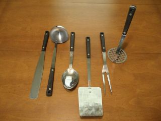 Vintage Ekco Arrowhead Utensils Kitchen Tools 6 Pc Set Spatula Masher Fork Spoon