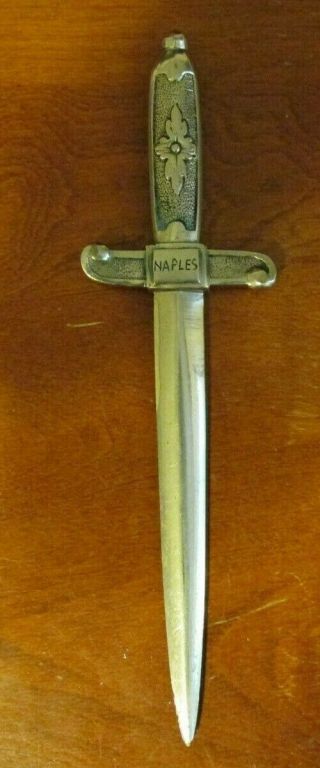 Vintage 1944 European Dagger Gi Souvenir From Italy Naples Knife Letter Opener