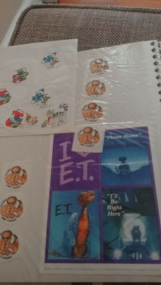 Scratch N Sniff And Full E.  T.  Sheet Stickers