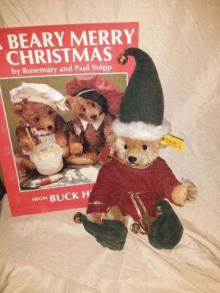 Vintage Steiff Teddy Bear Elf Santa 