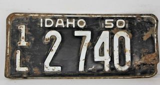 1950 Idaho License Plate Collectible Antique Vintage 1l 2 - 740