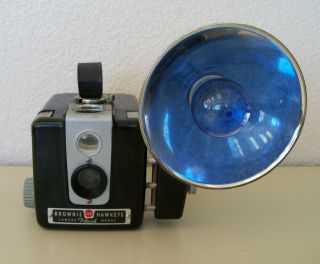 Vintage Kodak Brownie Hawkeye 620 Film Box Camera W/ Flash Attachment