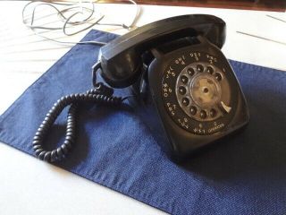 Vintage Automatic Electric Black Rotary Dial Phone