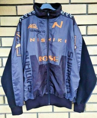 Giordana Cycling Jacket Shimano Nishiki Lapre Rose Made In Italy Vintage Size 6
