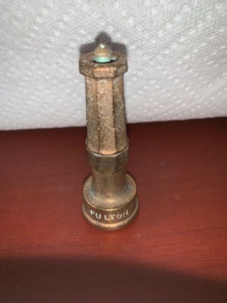 Vintage Antique Fulton Brass Hose Nozzle